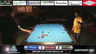 Frost vs Orcollo  200k One Pocket  9 of 16 [upl. by Tabb]