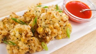 Corn Fritters Recipe ทอดมันข้าวโพด  Hot Thai Kitchen [upl. by Rezal]