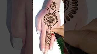 Very easy mehndi✨design trick for training❤️trending mehndi shortsviral henna shortsfeed new👌 [upl. by Ulrica733]