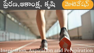 ప్రేరణఆకాంక్ష కృషి Inspiration Aspiration and Perspiration మోటివేషన్ [upl. by Ainoyek]