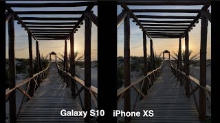 Samsung Galaxy S10 vs iPhone XS CAMARA TEST  CUAL ES MEJOR [upl. by Ahrens]