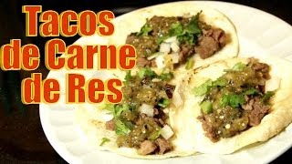 Tacos de Carne de Res  Receta  Recetas en Casayfamiliatv [upl. by Cristian263]