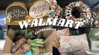 WALMART EASTER DECOR 2024  WALMART SHOP WITH ME 2024 [upl. by Baillie]