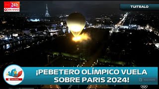 Así encendieron el Pebetero Olímpico volador de Paris 2024 tras espectacular Ceremonia Olímpica [upl. by Lyon811]