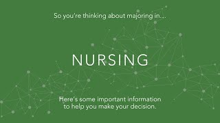 So Youre Thinking of Majoring in Nursing [upl. by Sucul]