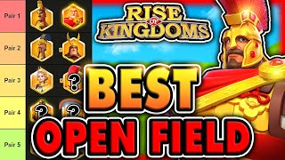 Best 5 amp 7 OPEN FIELD Commander Pairs in Rise of Kingdoms [upl. by Barna]