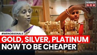 Union Budget 2024  Gold Silver Platinum To Be Cheaper Now What Did Finance Minister Say  News [upl. by Warms295]