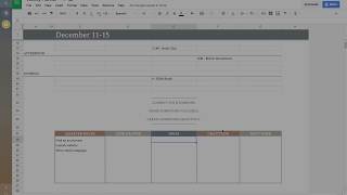 Free Google Sheets Weekly Planner [upl. by Ayekam]