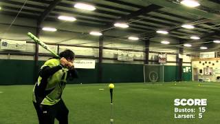 DeMarini Bat Control Competition Crystl Bustos vs Chris Larsen [upl. by Ahset362]