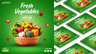 Vegies Poster Design  Affinity Designer  Product Poster Design [upl. by Lonergan]