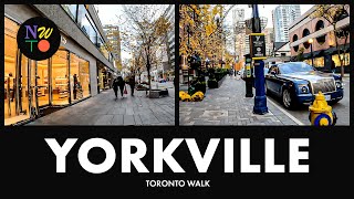 Luxurious Yorkville  Toronto Walk  November 2023 [upl. by Benis]