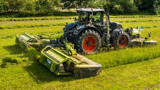 Kosenie lúk 2024  Claas Axion 870 Le Mans  Claas Disco 9700c AutoSwather [upl. by Bivins373]