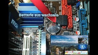 Tutorial BIOS Batterie im Desktop Rechner wechseln [upl. by Leamaj]