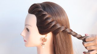 outstanding side braid hairstyle for traditional dress  ponytail hairstyle [upl. by Lavoie226]