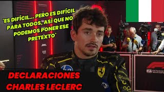 Esto dijo Charles Leclerc Sabe que será una carrera muy apretada Tras Clasificar en P4 F1 radio [upl. by Hetty]