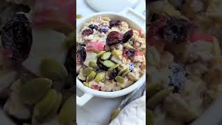 Swiss Bircher Muesli Recipe Overnight Oats shorts recipes [upl. by Seldun]