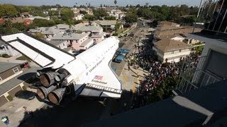 Space shuttle Endeavours trek across LA Timelapse [upl. by Berky718]