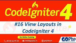 16 View Layouts CodeIgniter 4 [upl. by Dud]