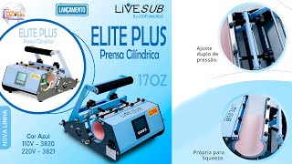 Prensa Térmica Cilíndrica Elite Plus 17OZ By Craft Express para Sublimação [upl. by Aelanej175]