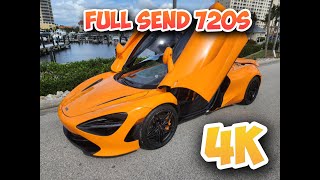 Orange McLaren 720s Performance Florida Track Mode 4K [upl. by Darlleen345]