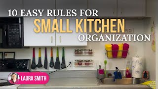 10 Easy Rules for Small Kitchen Organization  No Pantry No Problem [upl. by Sherburne]