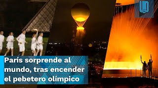 ¡Es un globo aerostático París sorprende al mundo tras encender el pebetero olímpico [upl. by Brink]