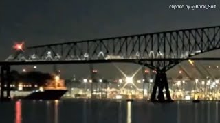 RAW Cargo ship loses power crashes into the Baltimore Bridge [upl. by Anilat]