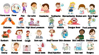 Illnesses and Treatments In English  Health and Diseases Vocabulary [upl. by Olenta]