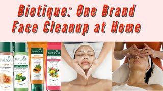 Cleanup with biotique product  cleanup tutorial step by step  skincare cleanup facial [upl. by Starks]