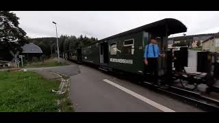 Fichtelbergbahn  Einfahrt in NeudorfSehmatal Privatvideo [upl. by Enehs137]