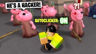 AUTOCLICKER HACKS in 100 PLAYER Piggy Book 2 Roblox [upl. by Blakelee]