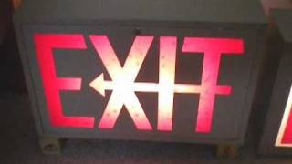 Vintage 1950s60s Prescolite Exit Sign [upl. by Nuawed234]