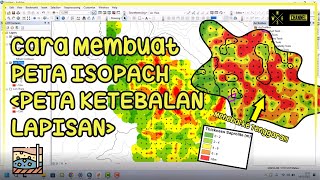 CARA MEMBUAT PETA ISOPACH  HOW TO CREATE ISOPACH MAP [upl. by Aivizt]