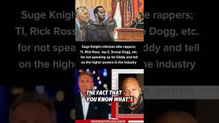 Suge Knight tells CNN that JayZ Rick Ross Snoop Dogg TI  more should speak up for Diddy arrest [upl. by Attennot]