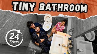 LIVING IN WORLD’s TINIEST BATHROOM FOR 24HOURS  Rimorav Vlogs [upl. by Eycal]