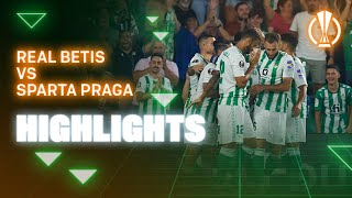 Resumen del partido Real BetisSparta de Praga  HIGHLIGHTS  Real BETIS [upl. by Detta]