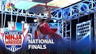 Najee Richardson at the Las Vegas National Finals Stage 3  American Ninja Warrior 2017 [upl. by Ebag]