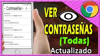 COMO VER MIS CONTRASEÑAS GUARDADAS EN GOOGLE CHROME EN MI CELULAR 👁 de Facebook Instagram etc [upl. by Sikras]