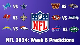 NFL 2024 Week 6 Predictions [upl. by Ennylcaj630]