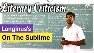 Longinus On the sublime  literary criticism in tamil  RockfortRavi [upl. by Harbird]