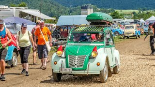 2023 2CV Welttreffen Schweiz  24th World Meeting of 2CV Friends Meeting Délémont Switzerland [upl. by Ljoka]