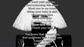 LADY GAGA  BAD ROMANCE  LYRICS [upl. by Tryck]