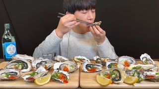 겨울 제철 🦪 석화 소주 먹방 Raw oysters and soju eating show MUKBANG [upl. by Oicnerolf]