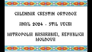 Calendar ortodox stil vechi 2024 Republica Moldova [upl. by Nrek]