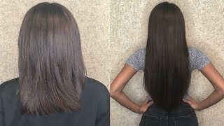 Tape In Hair Extensions Before amp After  Longer Hair In Minutes  Cliphair UK [upl. by Ahsitneuq]