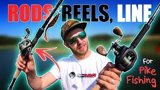 Gear for PIKE FISHING 🎣 Rods Reels Line Leader [upl. by Tannen]