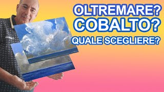 Dipingere le nuvole con blu cobalto e oltremare velocemente [upl. by Dyl]