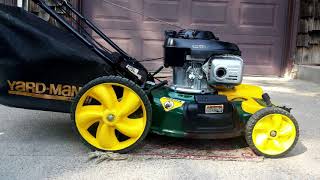 MTD YardMan 21Inch SelfPropelled Mower 55HP Honda GCV160 Hi Wheel SOLD SOLD SOLD [upl. by Ardle]