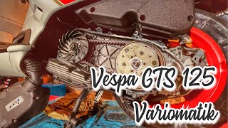 Vespa GTS 125 iget Malossi Variomatik Multivar 2000 Montage Anleitung [upl. by Bull]