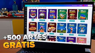 Mais de 500 Artes Editáveis no Canva  Pack Grátis [upl. by Willey790]